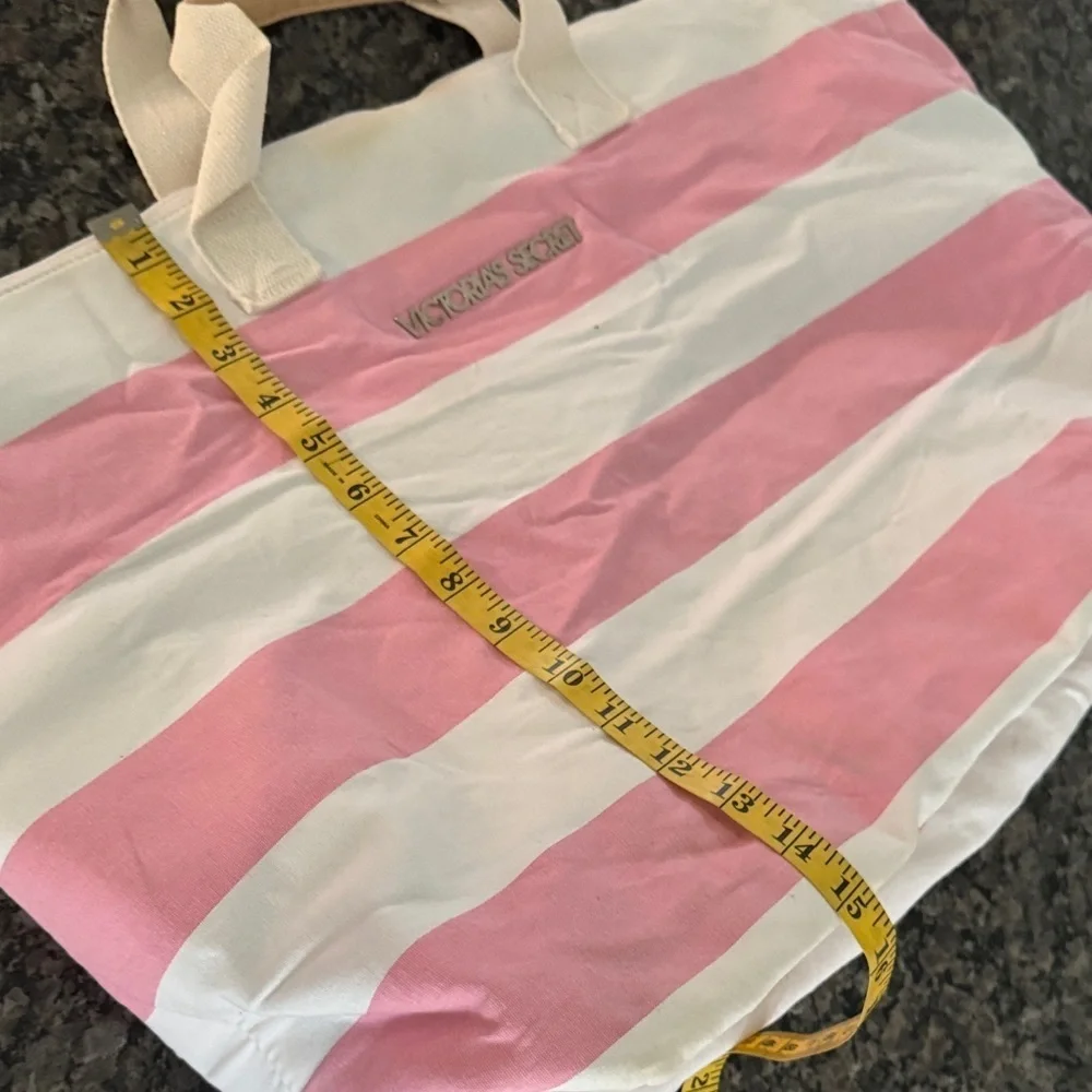 Victoria's Secret Pink and White Tote Bag